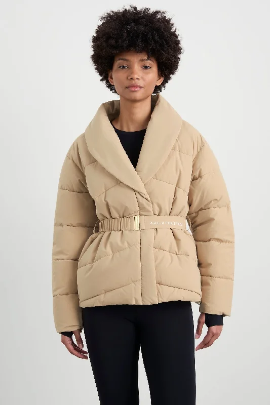 Belted Wrap Puffer Jacket 768