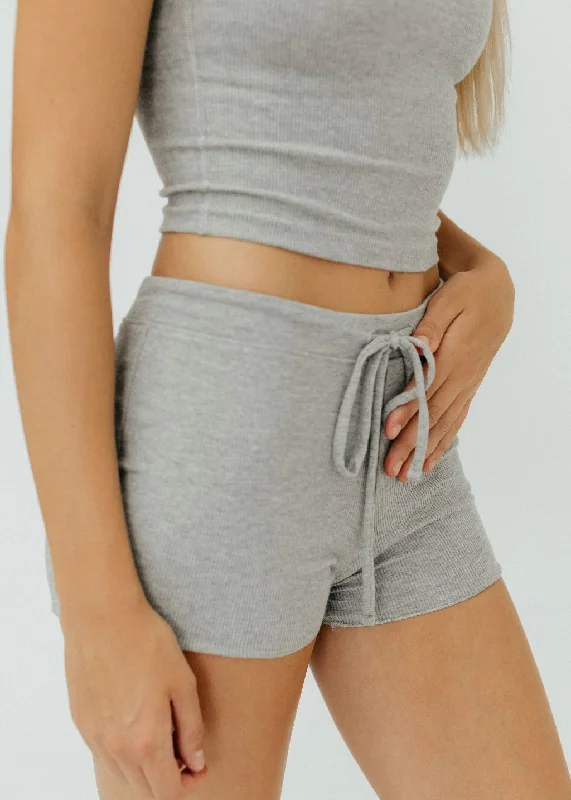 Éterne Drawstring Short in Heather Grey