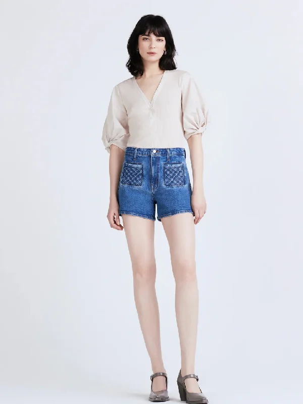 Luna High Rise Short w/ Woven Pockets