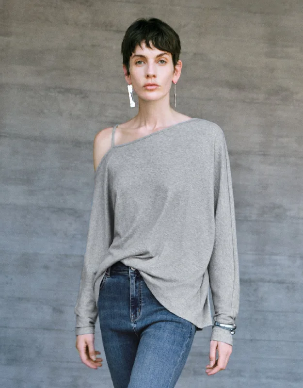 One Shoulder Skinny T-Shirt