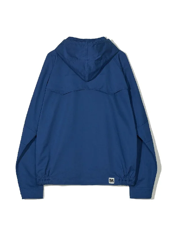 Partimento Cotton Hoodie Jacket - Blue