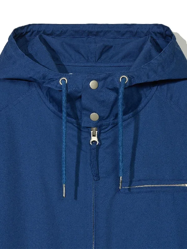 Partimento Cotton Hoodie Jacket - Blue