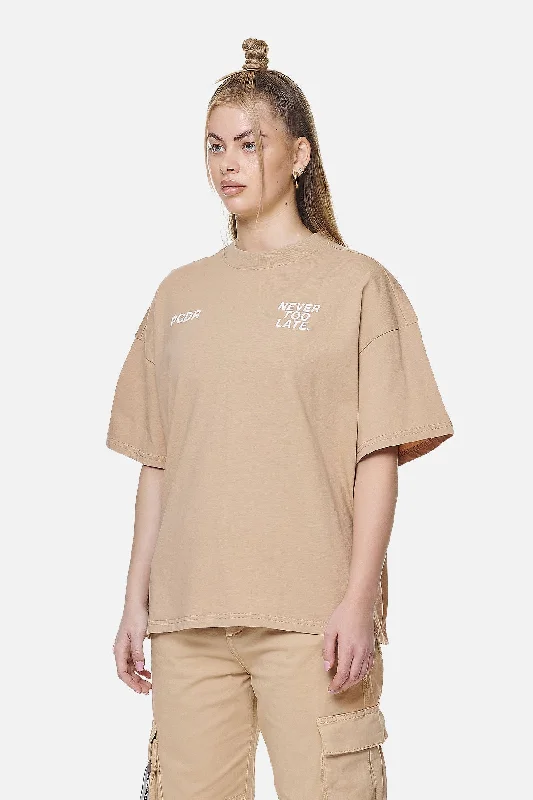 Airville Heavy Oversized Tee Washed Safari Sand