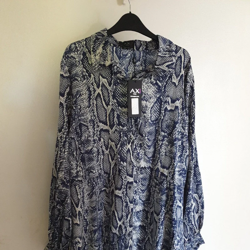 AX Paris Curve Mono Animal Shirt Dress Size 24****Ref V4