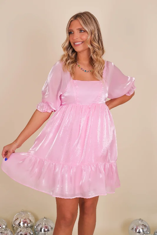 RESTOCK: Blushing Heart Dress-Pink