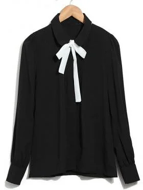 Ribbon doll collar college wind shirt  YV501