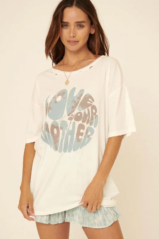 Love Your Mother Distressed Graphic Tee