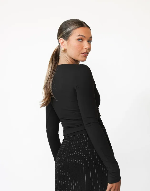 Nyx Long Sleeve Top (Black)