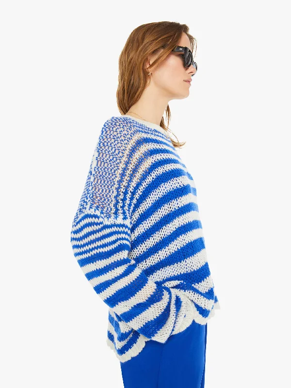 SABLYN Sheyla Slouchy Open Crewneck - Lapis Multi