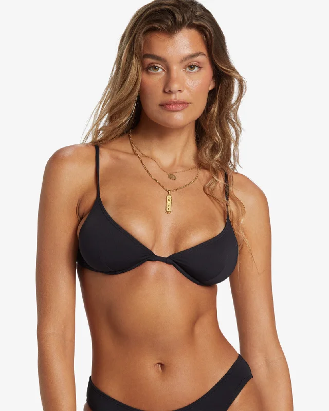 Sol Searcher Reese Underwire Bikini Top - Black Pebble