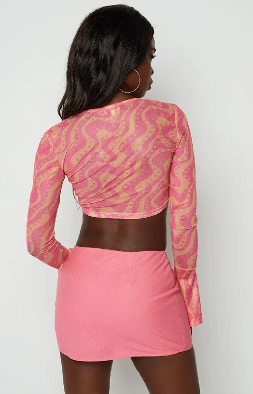 Sookie Pink Print Top