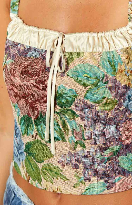 Till Forever Floral Tapestry Top