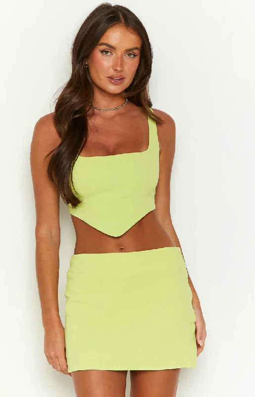 Zendaya Lime Corset Top