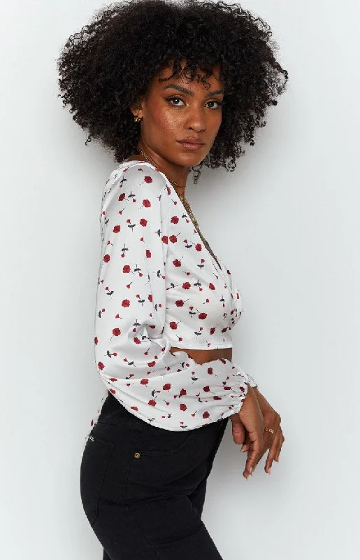 Zippy Wrap Blouse Floral