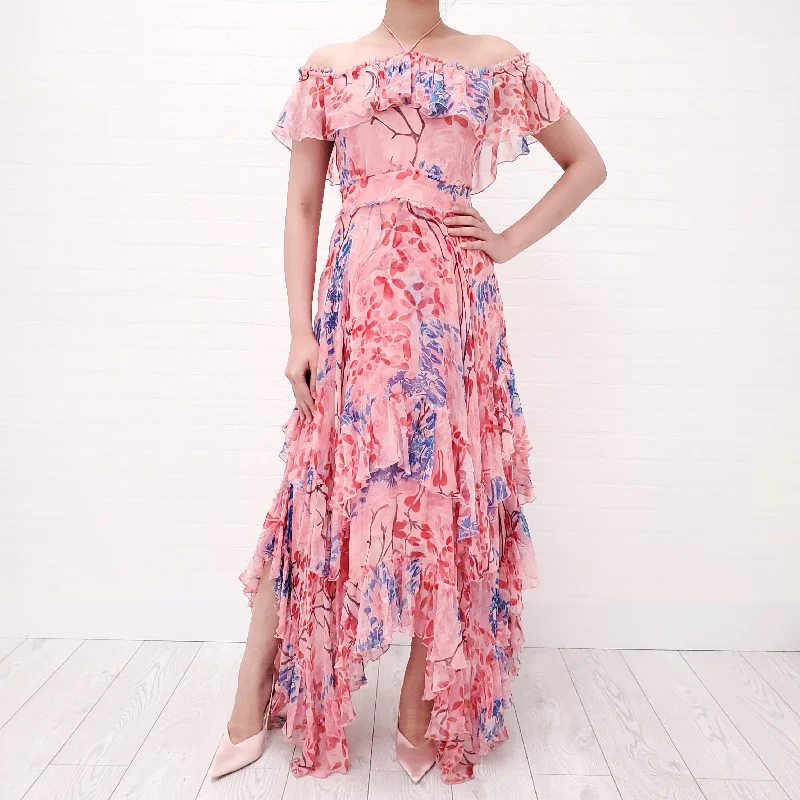 ALICE & OLIVIA PINK FLORAL DRESS - SIZE 0