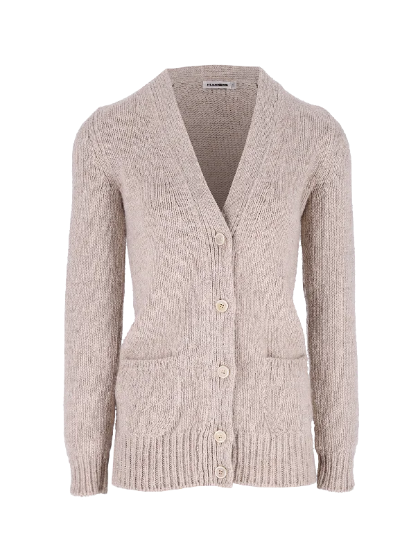 button-up cashmere cardigan