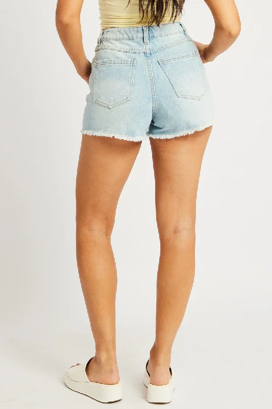 Denim Relaxed Shorts High Rise