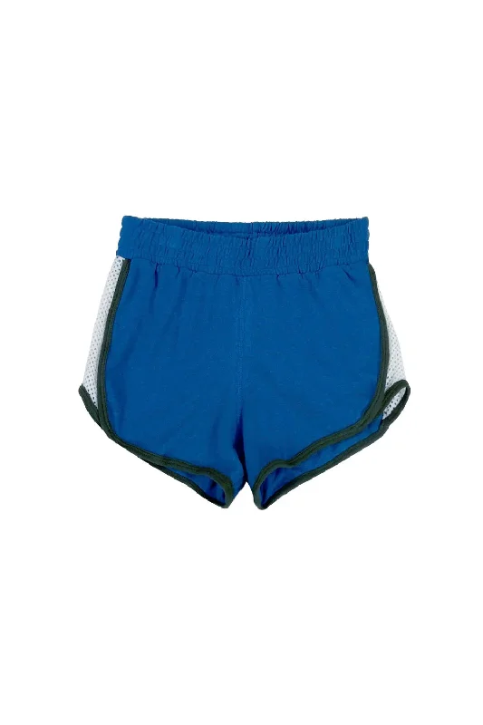 Galaxy Blue Yarrow Mesh Track Short