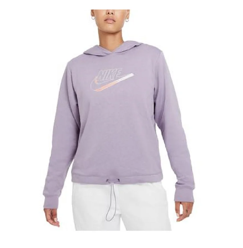 NIKE Women's Plus Size Sportswear Pullover Hoodie, Violet/Crimson, 1X