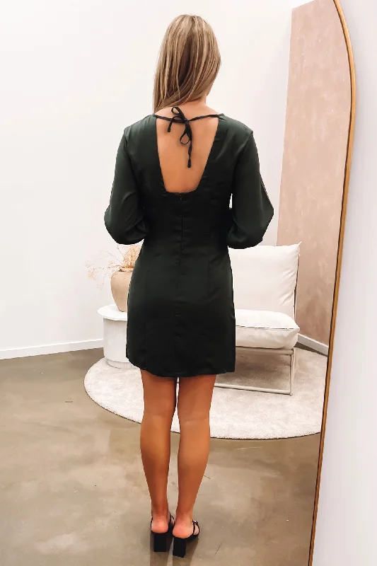 Oscar Long Sleeve Dress Green