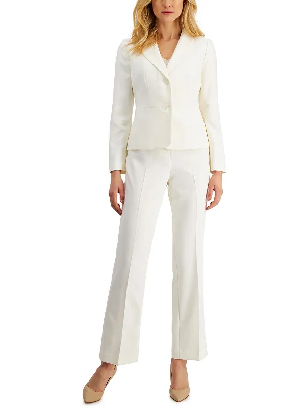 Plus Womens Herringbone 2PC Pant Suit