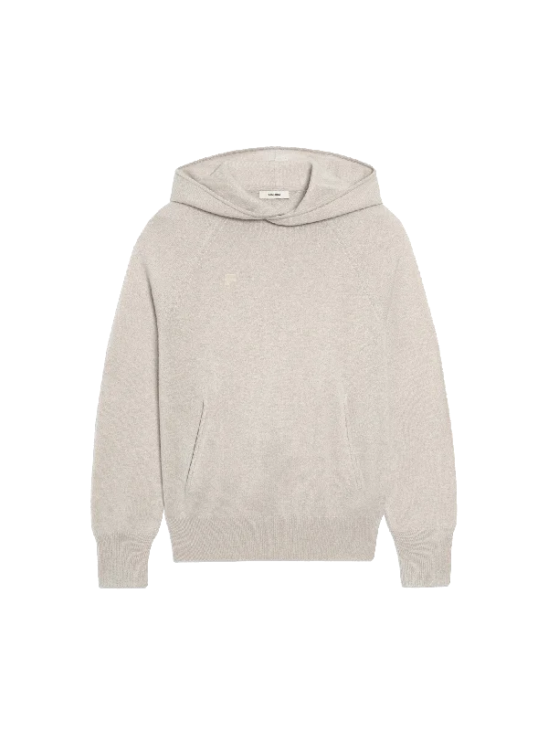 Recycled Cashmere Hoodie—oatmeal