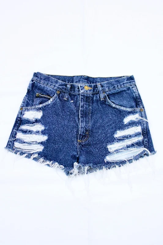 Wrangler - Ripped Front Denim Shorts