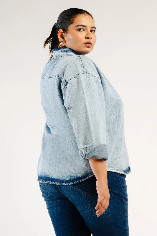 Washed Out Vintage Denim Shacket