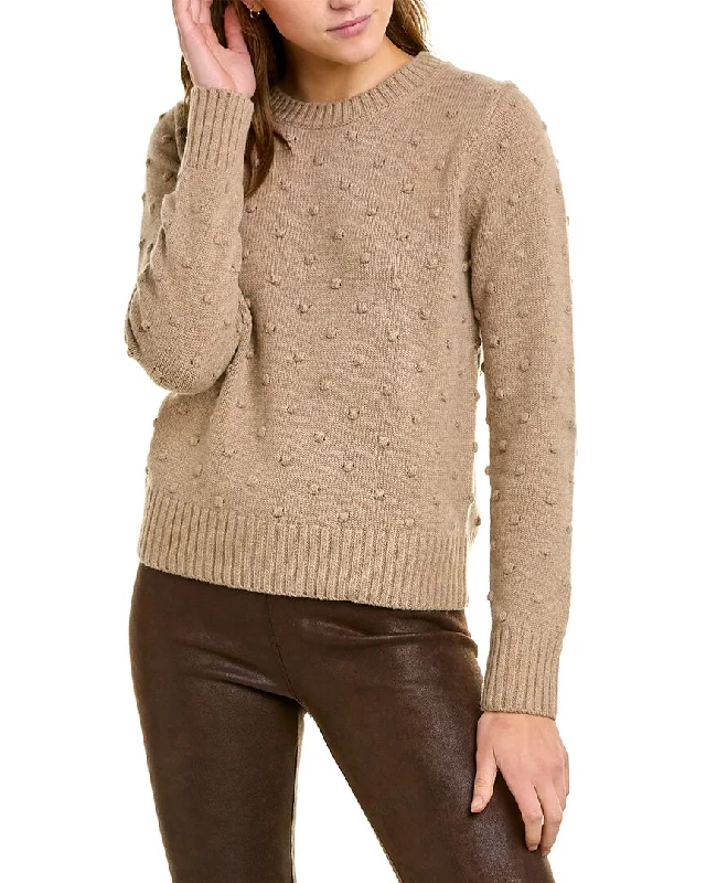 White + Warren Bobble Wool-Blend Sweater