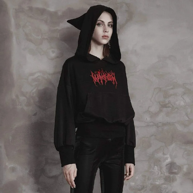 Women's Punk Gothic Printed Witch Hoodies