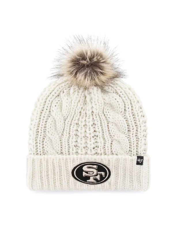 SF 49ers Meeko Cuff Knit Beanie, White