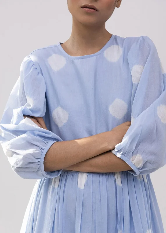 Blue Poppy Shibori Dress