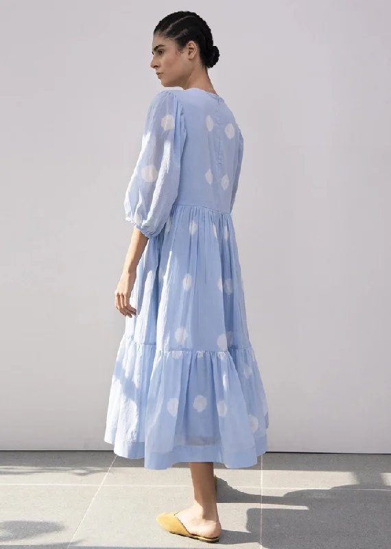 Blue Poppy Shibori Dress