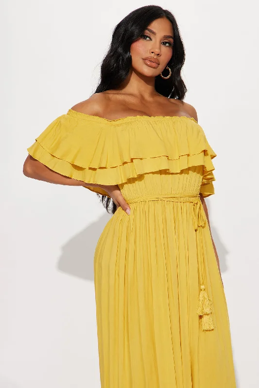 Caribbean Beauty Maxi Dress - Yellow