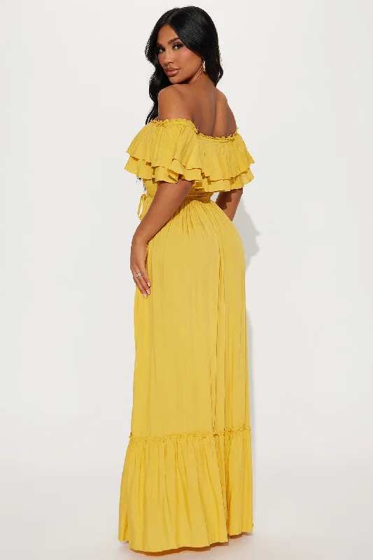 Caribbean Beauty Maxi Dress - Yellow