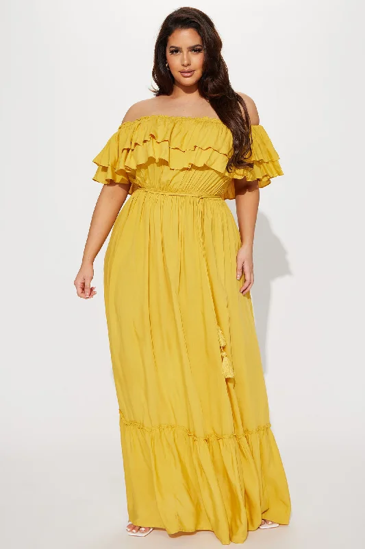 Caribbean Beauty Maxi Dress - Yellow