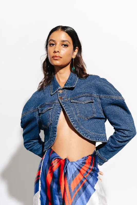 Dramatic Indigo Denim Top