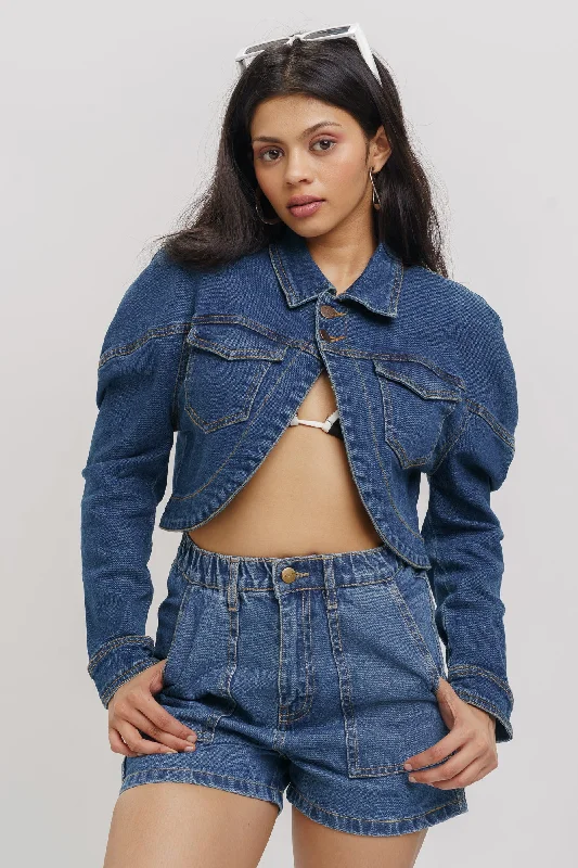 Dramatic Indigo Denim Top