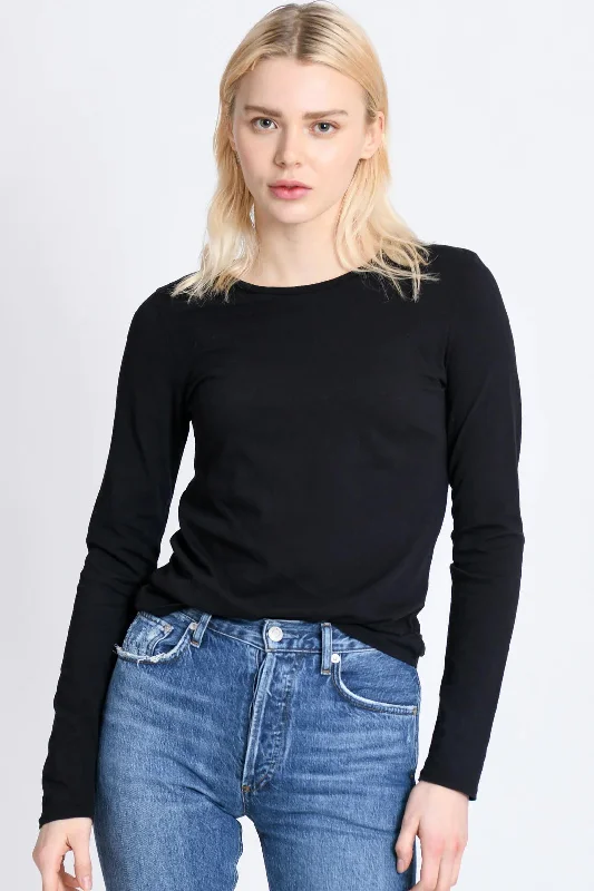 DYLAN LONG SLEEVE CREW - BLACK