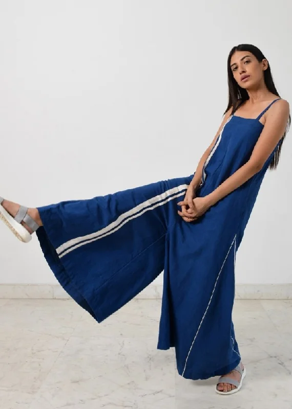 Indigo strappy jumpsuit