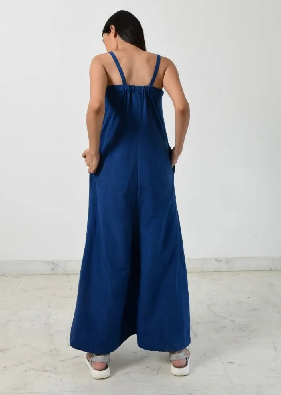 Indigo strappy jumpsuit