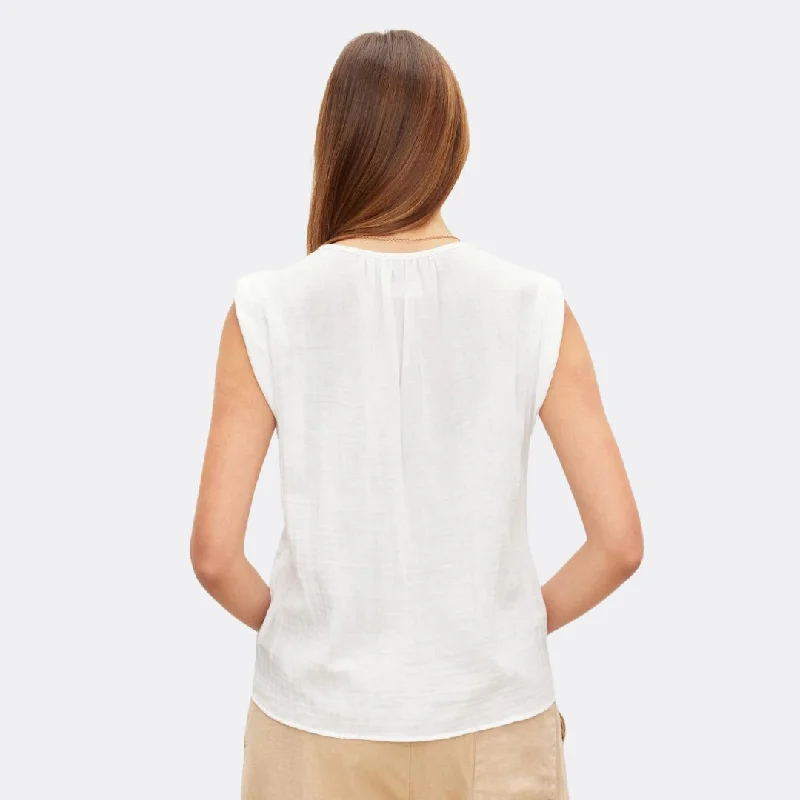 Jayla Cotton Gauze Tank (White)