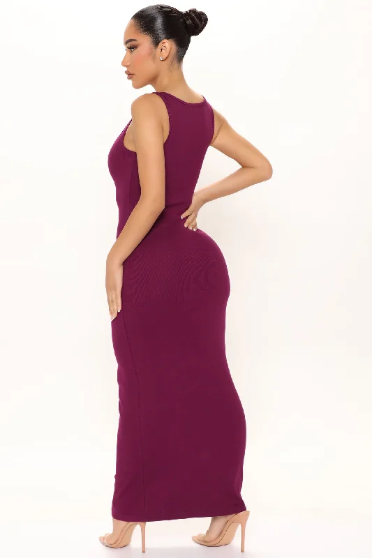 Mulberry Street Maxi Dress - Eggplant