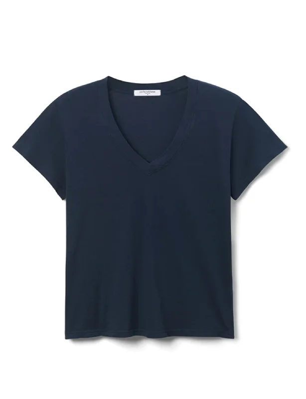 Hendrix V Neck Tee, Navy