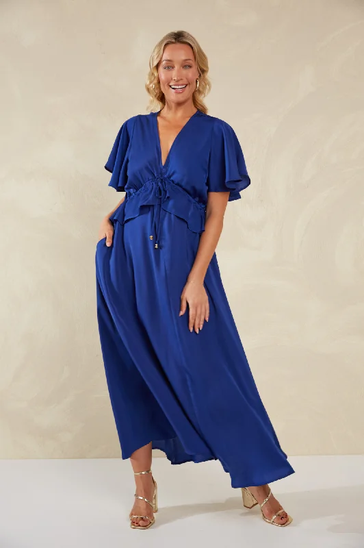 Portofino Frill Maxi Dress - Lago