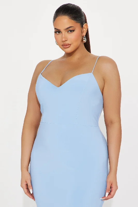 Talia Backless Gown - Light Blue