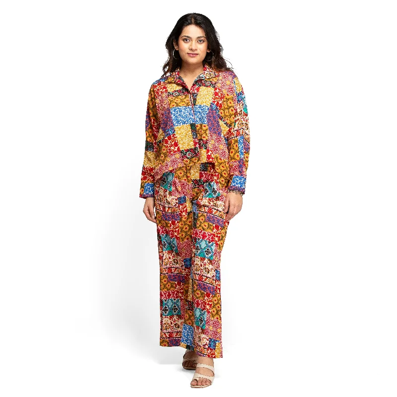 Women's kaftan shirt with palazzo co-ord set