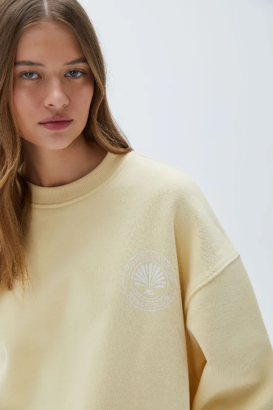 Vacation Relaxed Sweatshirt - Butter Yellow