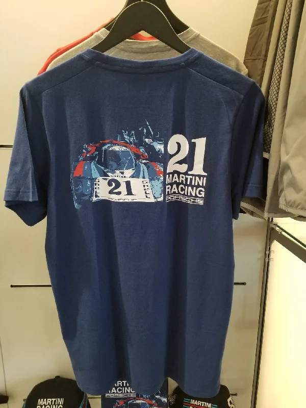 Porsche Collector's T-shirt Blue #21- Martini Racing