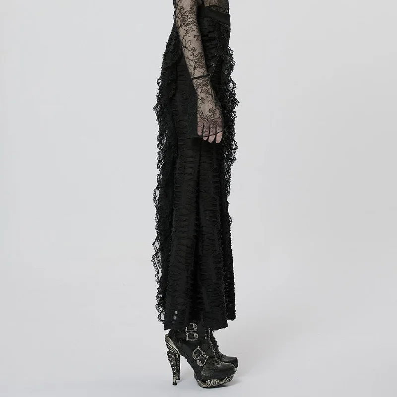 Women's Gothic Ripped Wrap Skirt